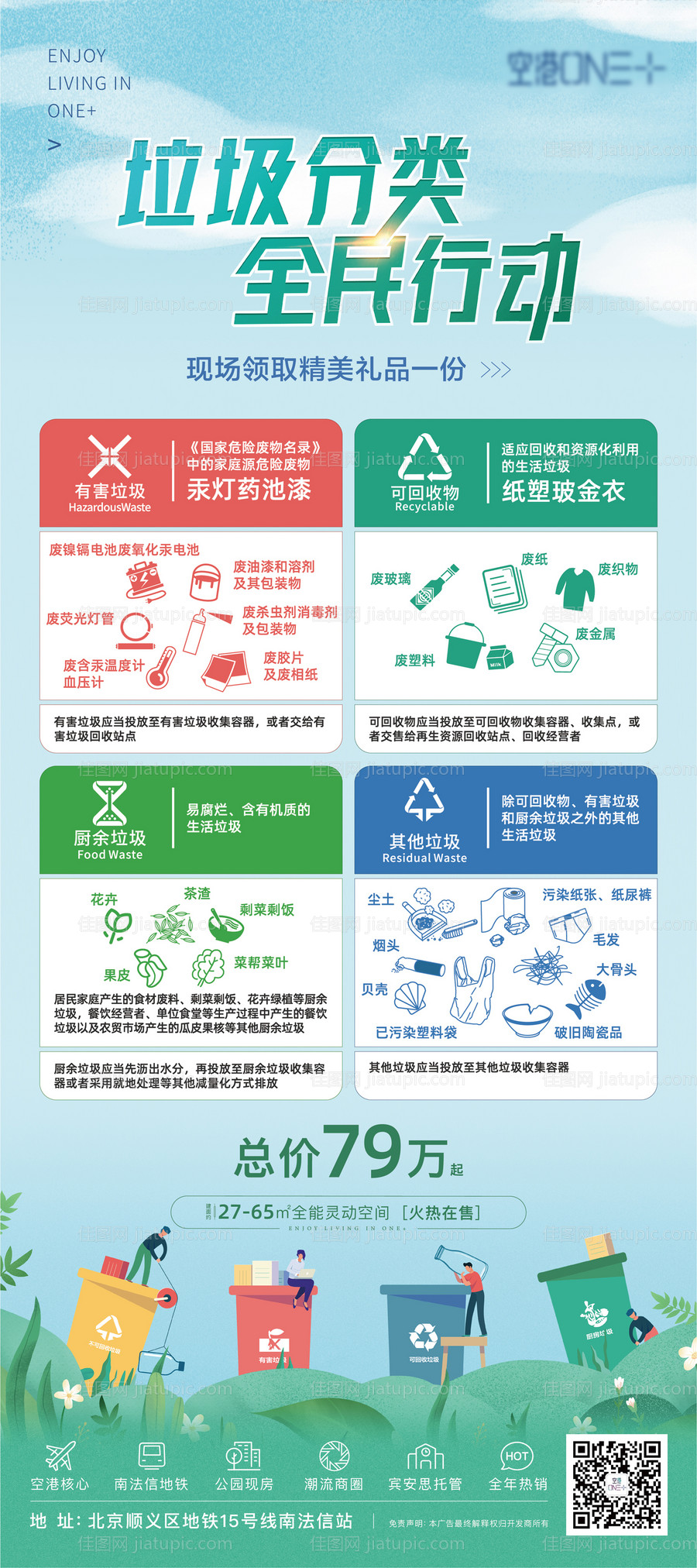 垃圾分类易拉宝-源文件