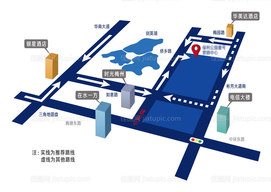 立体线路矢量广告展板-源文件