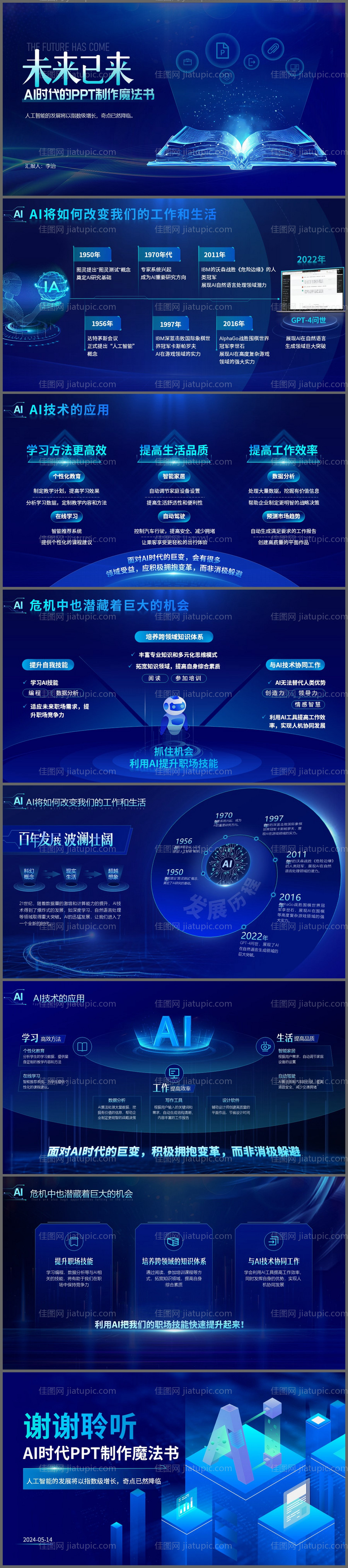 科技AI发展应用PPT-源文件